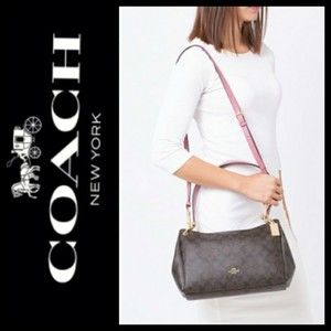 NWT COACH BAG SHOULDER BAG CROSSBODY STRAP LOGO SIGNATURE CANVAS